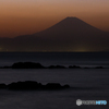 日の入り後の富士山