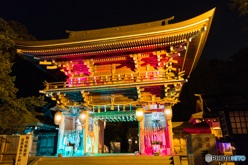 伊佐須美神社のライトアップ