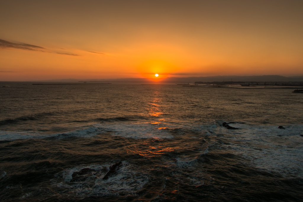 太平洋のsunset glow 