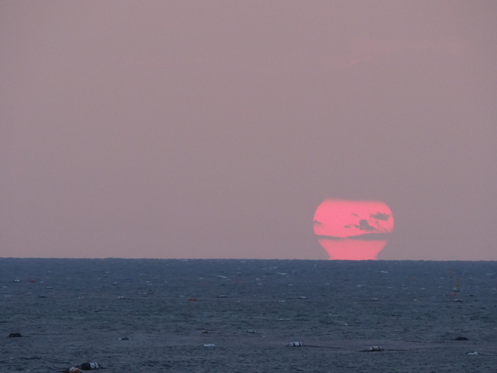 ダルマ夕日　播磨灘 20200104