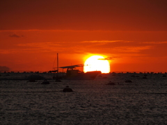 だるま夕日の後 播磨灘