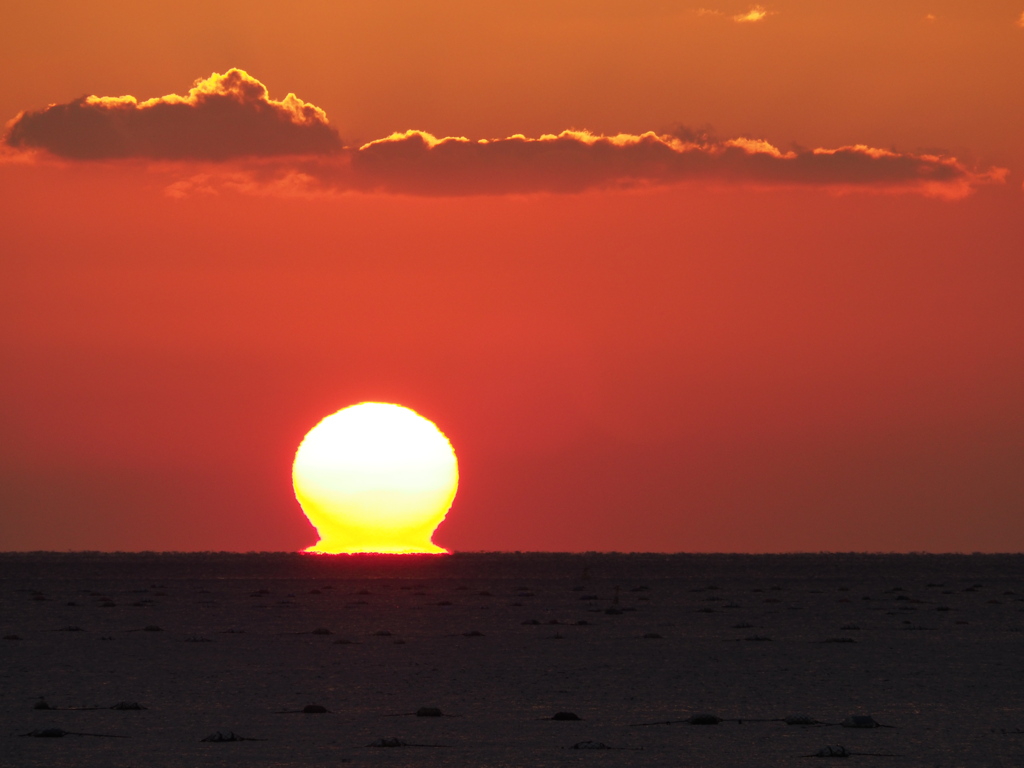 ダルマ夕日  播磨灘  20191208