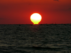 だるま夕日　途中　播磨灘