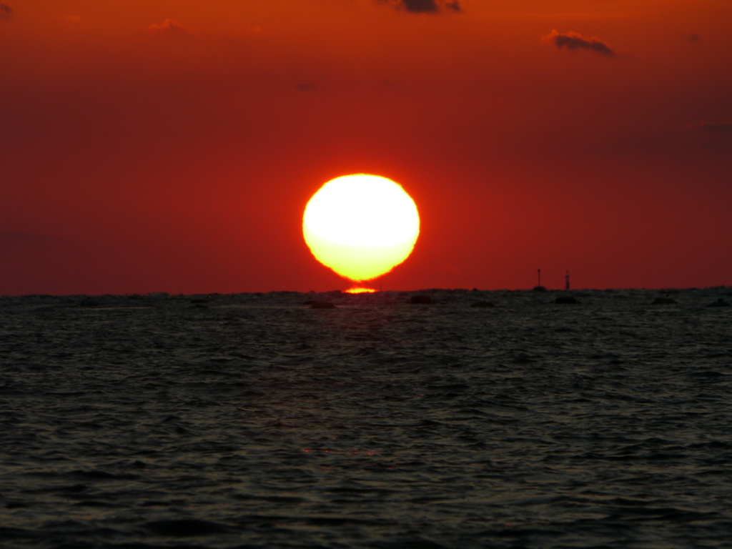 だるま夕日　開始　播磨灘