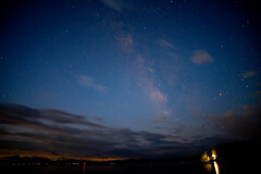湖の星空