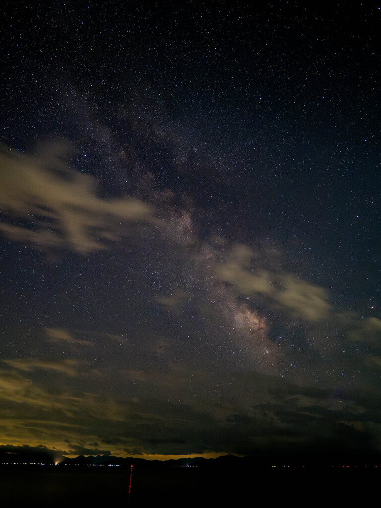 湖の星空