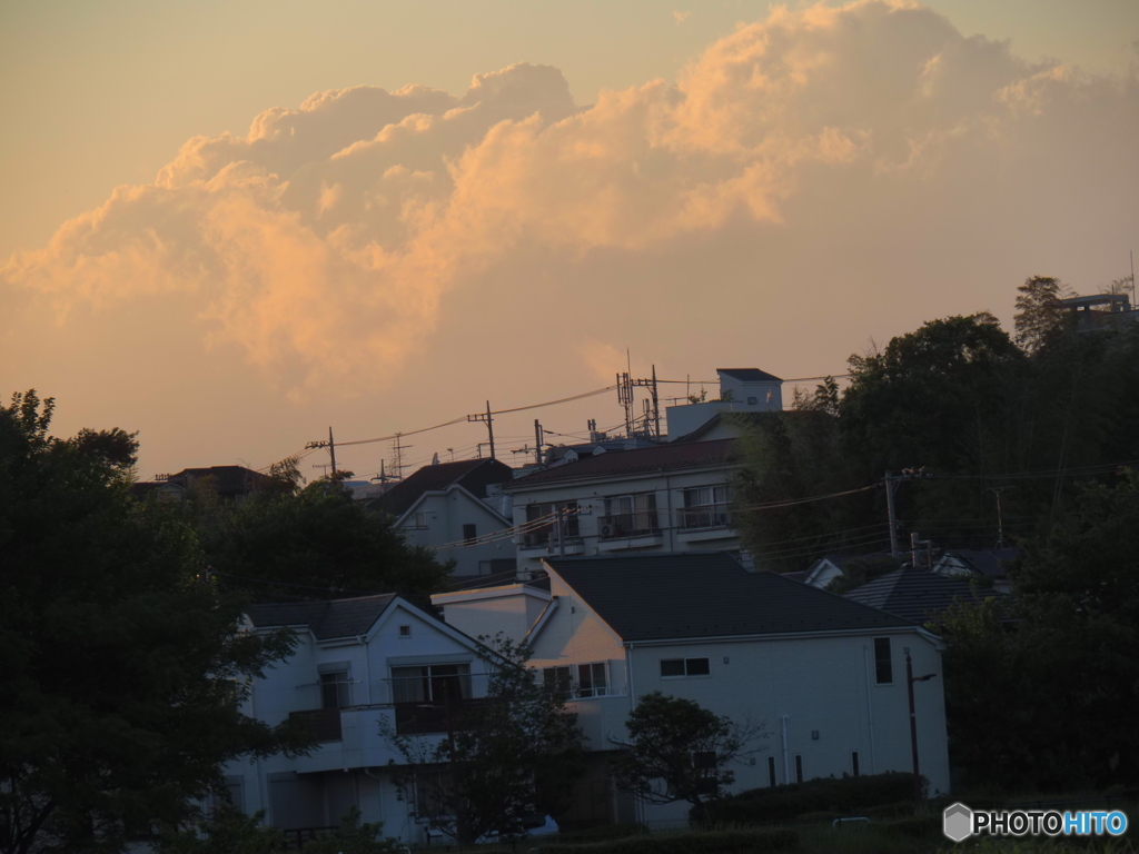 川辺の夕景
