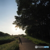 川辺の夕景