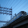 日没の電車