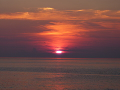 神津島の夕日