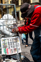 Guanajuatoの新聞売り