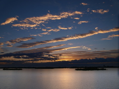 谷中湖の夜明け