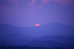 鳴門からの夕日