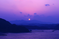 鳴門海峡　夕日