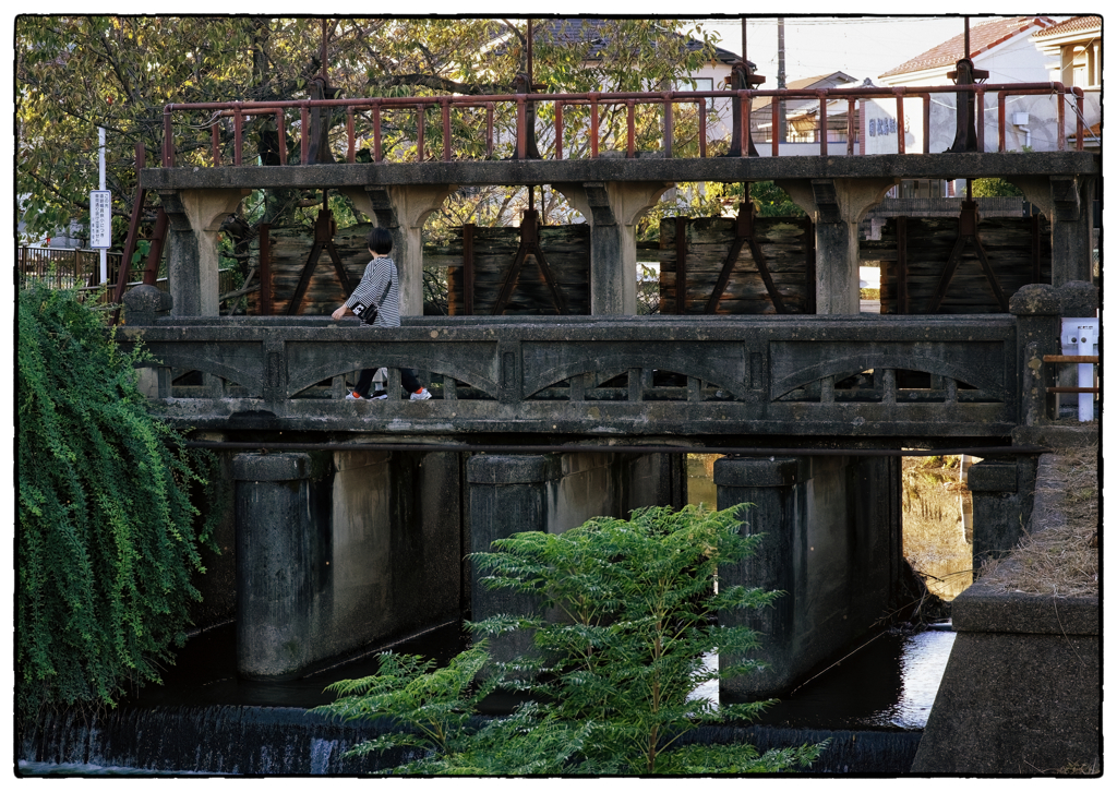 「堰の上で」小江戸川越散歩709