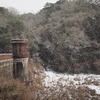 冬景色　旧貯水池堰堤