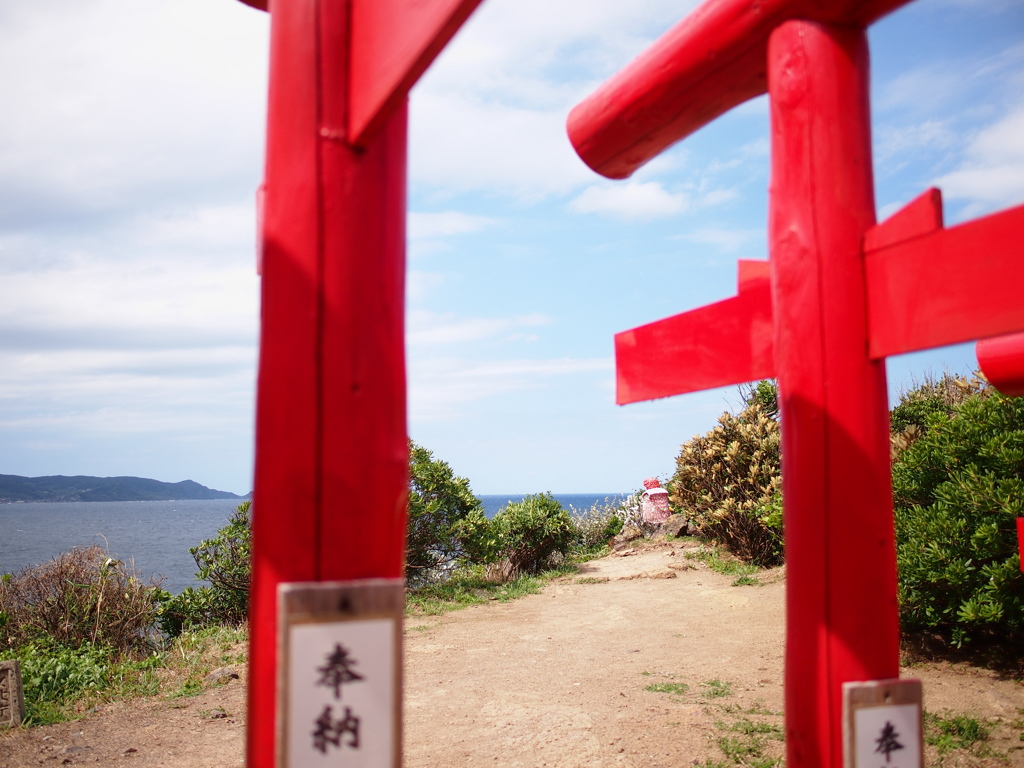 家族サービス　元乃隅神社
