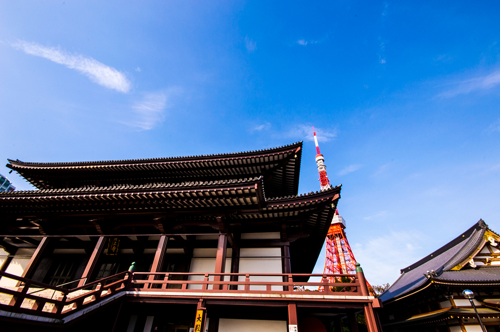 増上寺と東京タワー