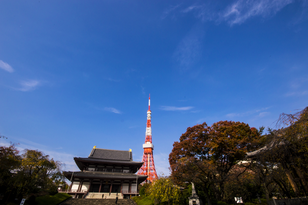 増上寺と東京タワー