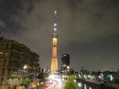 スカイツリー　東京オリンピック招致カラー　明花