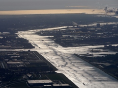 運河　アムステルダム上空