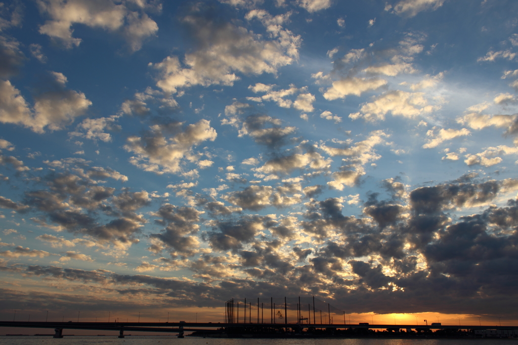 甲子園浜の夕焼け