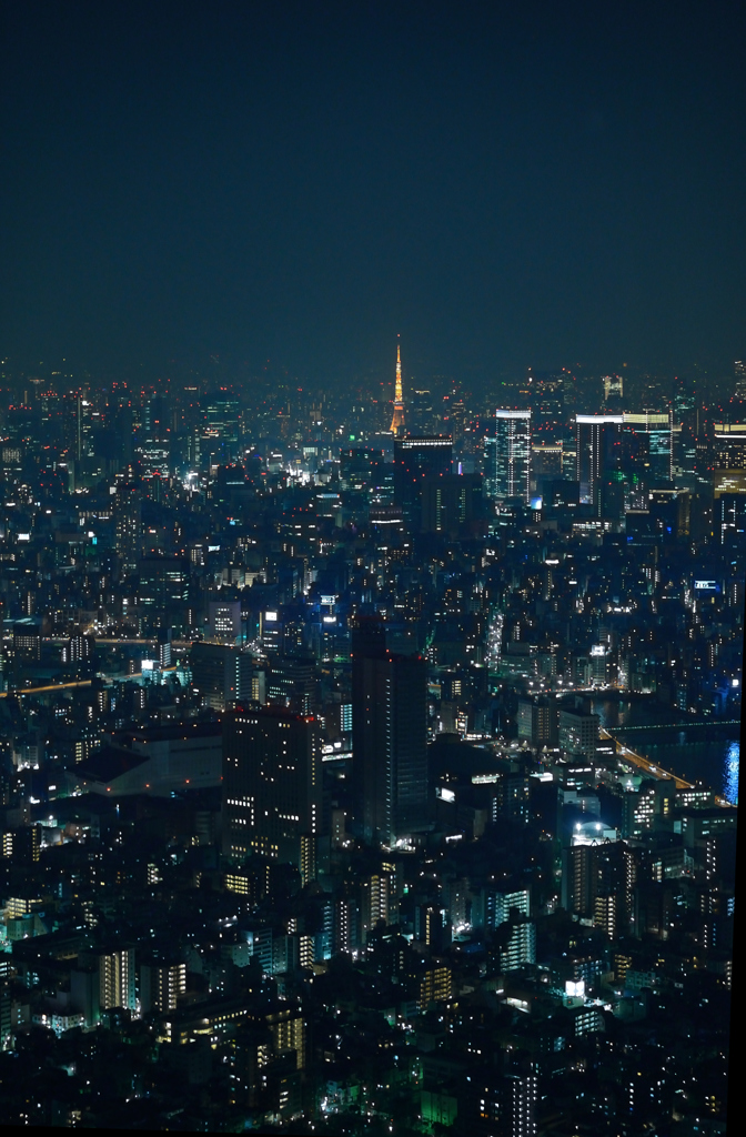 東京スカイツリーからみた夜景　焼きなおし