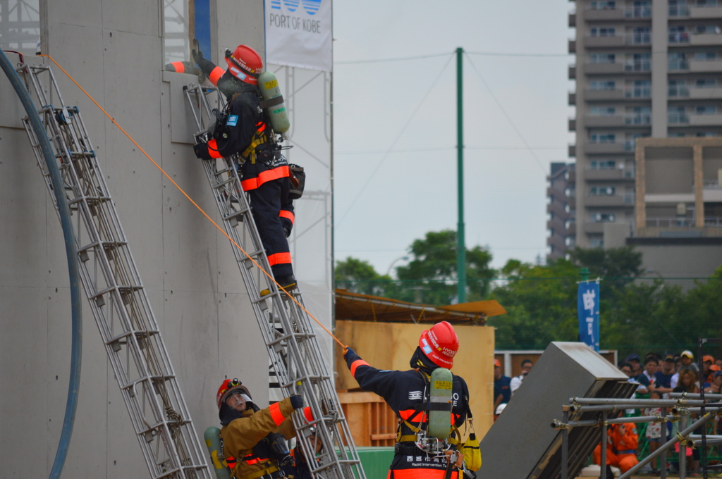 全国消防救助技術大会　陸上の部　技術訓練