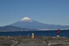釣り人からの富士山