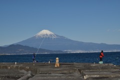 釣り人からの富士山
