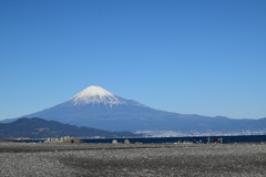 釣り人と富士山