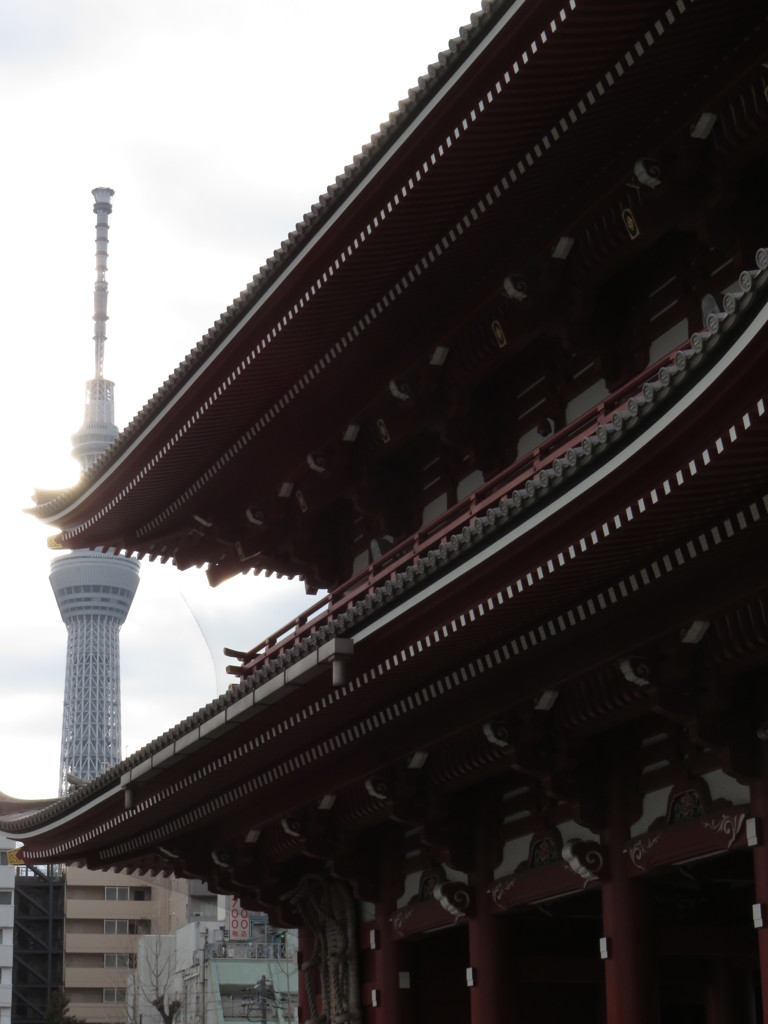 東京スカイツリーと浅草寺－２