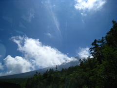 ５合目へ行く途中の富士山