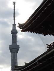 東京スカイツリーと浅草寺のコラボ