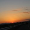 ドライブ中淀川の夕日その１