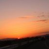 ドライブ中淀川の夕日その６