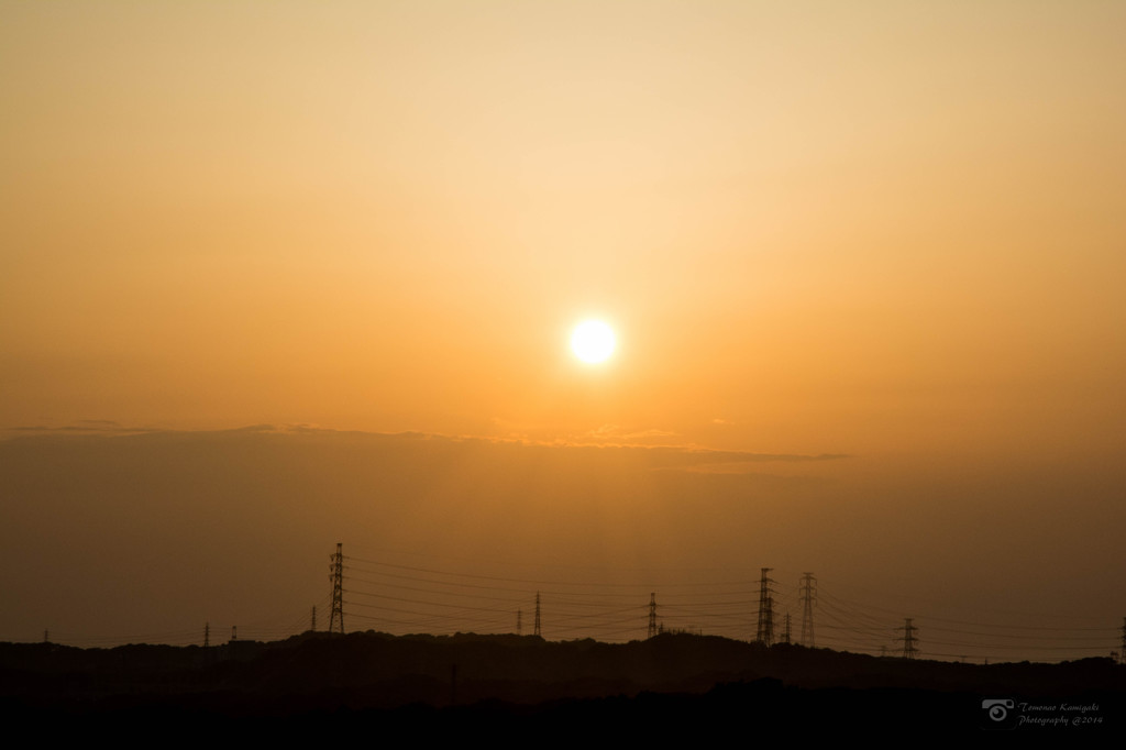 Sunset 6/19 with steel towers