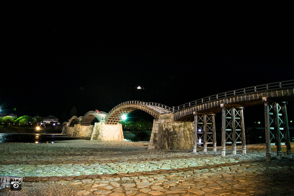 錦帯橋　夜景
