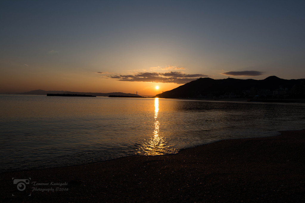 須磨海岸　夕景