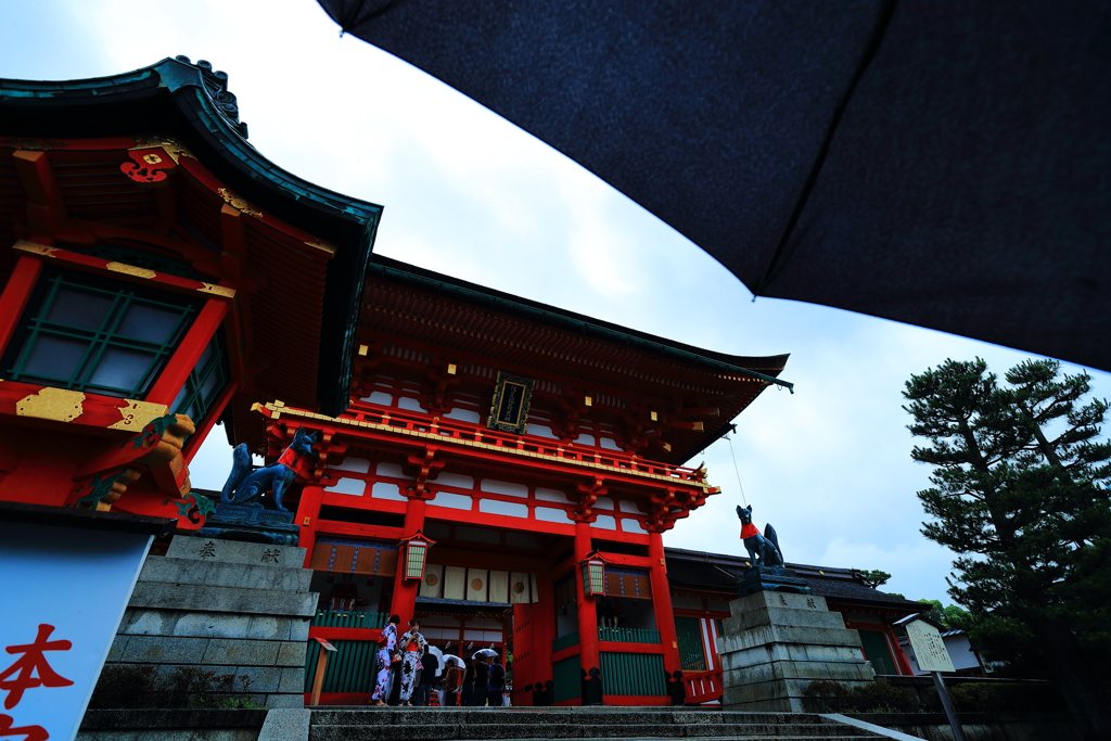雨の日の伏見稲荷