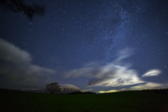 Under the starry sky