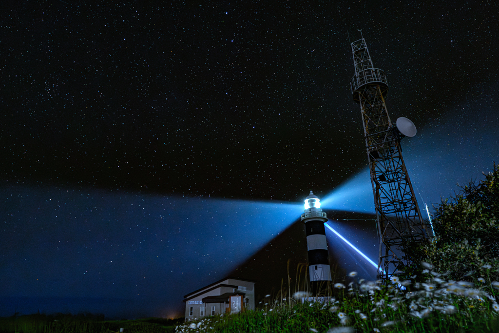 lighthouse at night