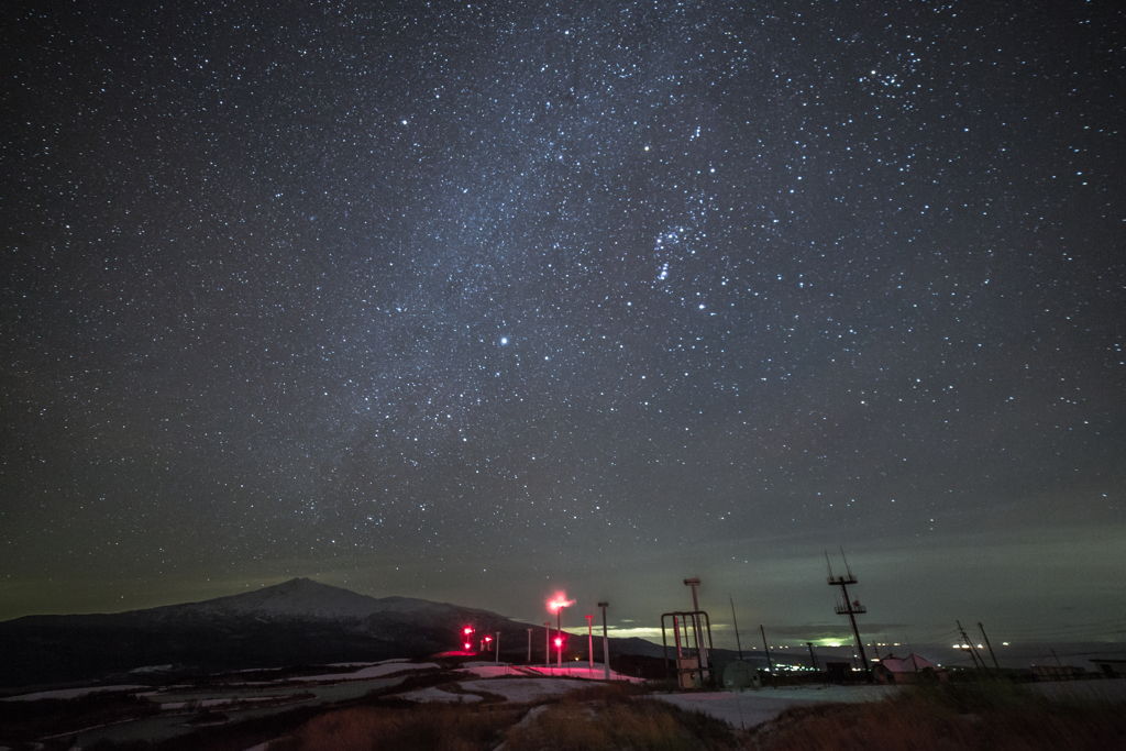 Night sky in winter