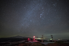 Night sky in winter