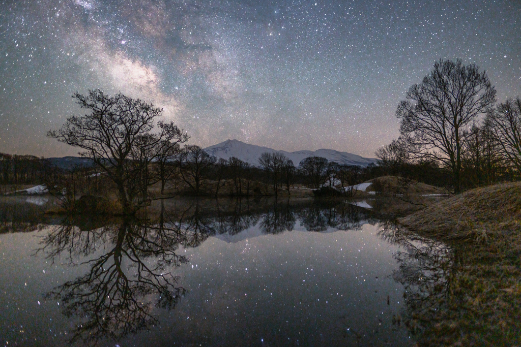 starry sky reflection