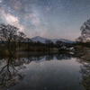 starry sky reflection