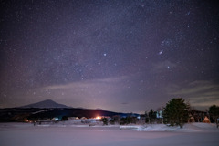 Winter night sky
