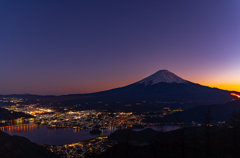 At dusk Fuji