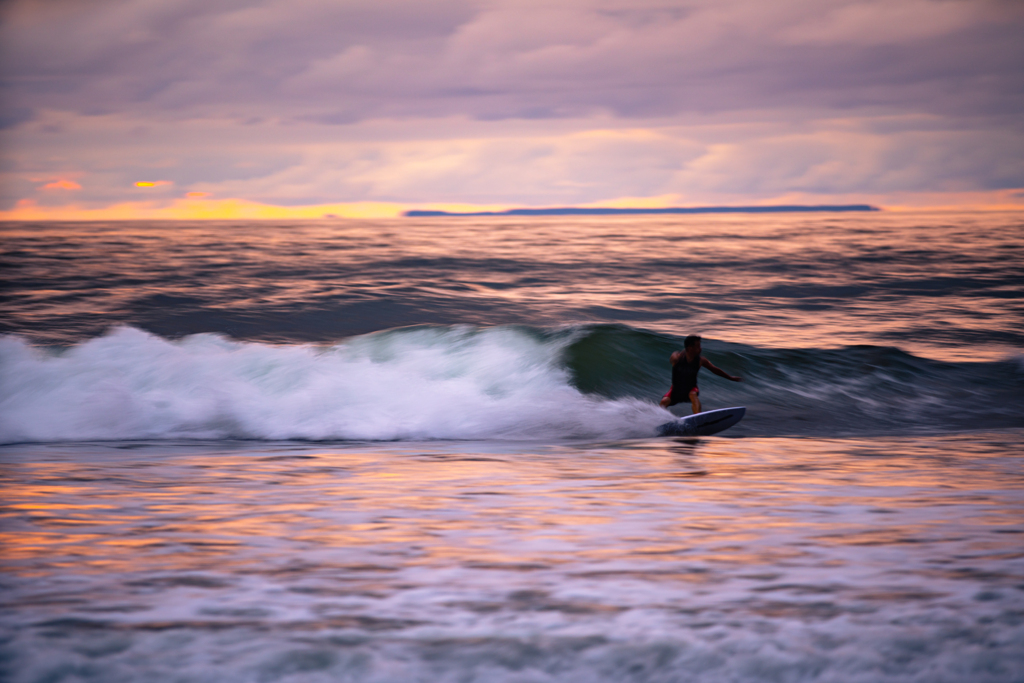 Evening surfing