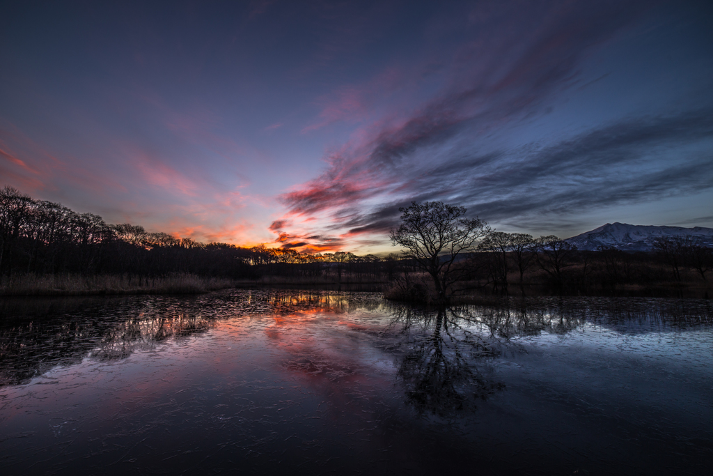 Morning of thin ice